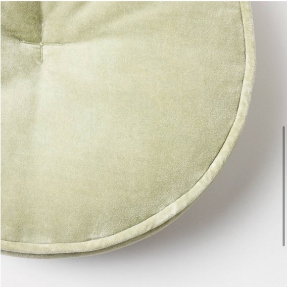 Velvet Round Throw Pillow Light Sage - Threshold designed with Studio McGee NWOT - Picture 4 of 4